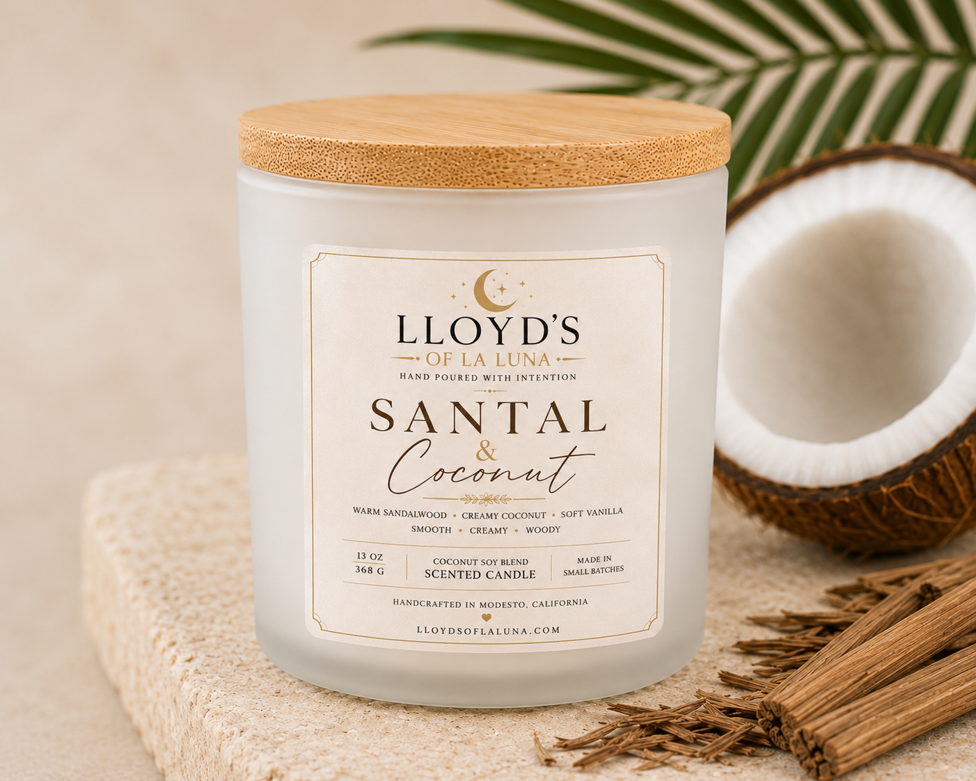 Santal & Coconut 13.5oz Soy Candle